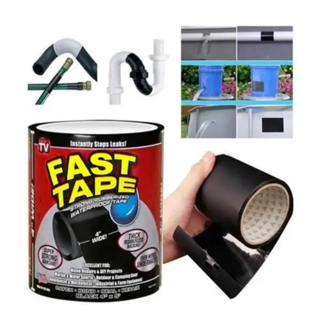 GENERICO - Cinta Impermeable De Goma Fast Tape Cinta Adhesiva Fast Tape