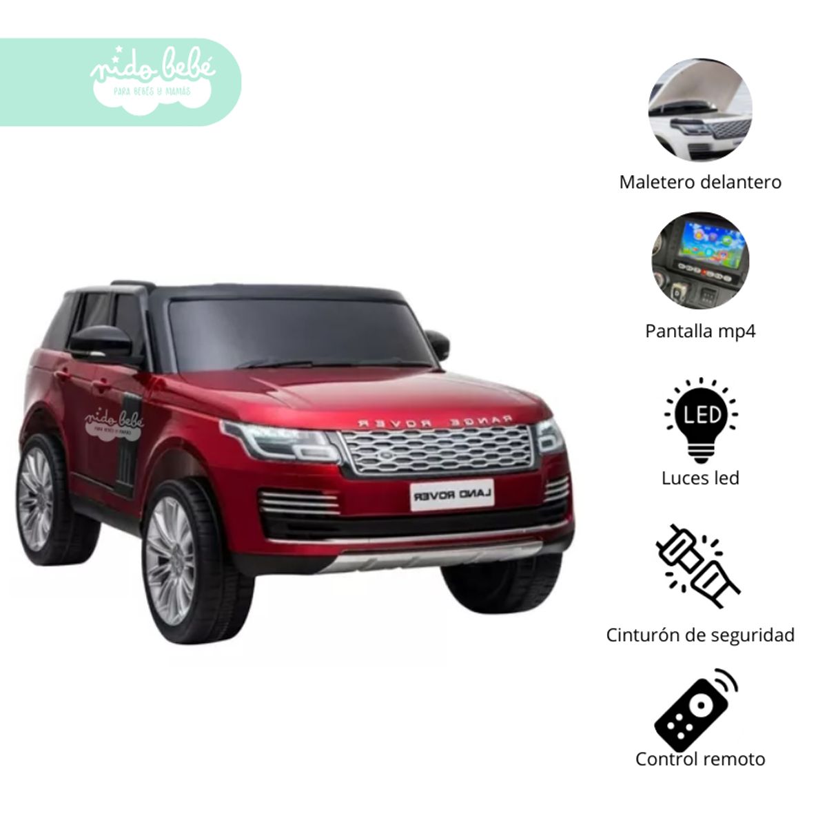 GENERICO - Camioneta Batería con Control Remoto Land Rover Red