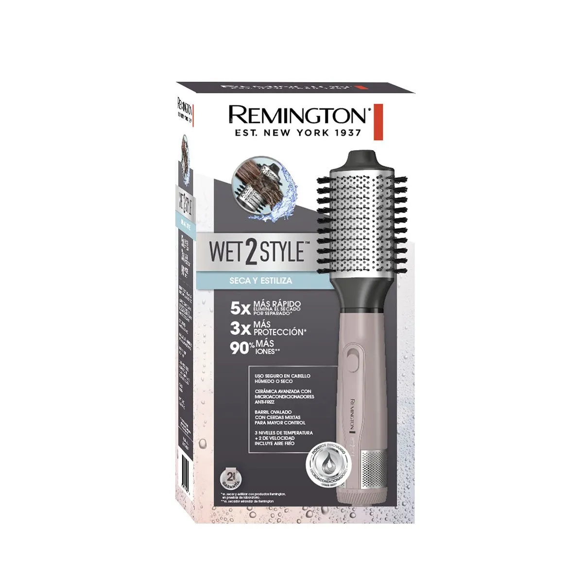 REMINGTON - Cepillo de Aire Remington AS15A Wet2Style Seca y Estiliza
