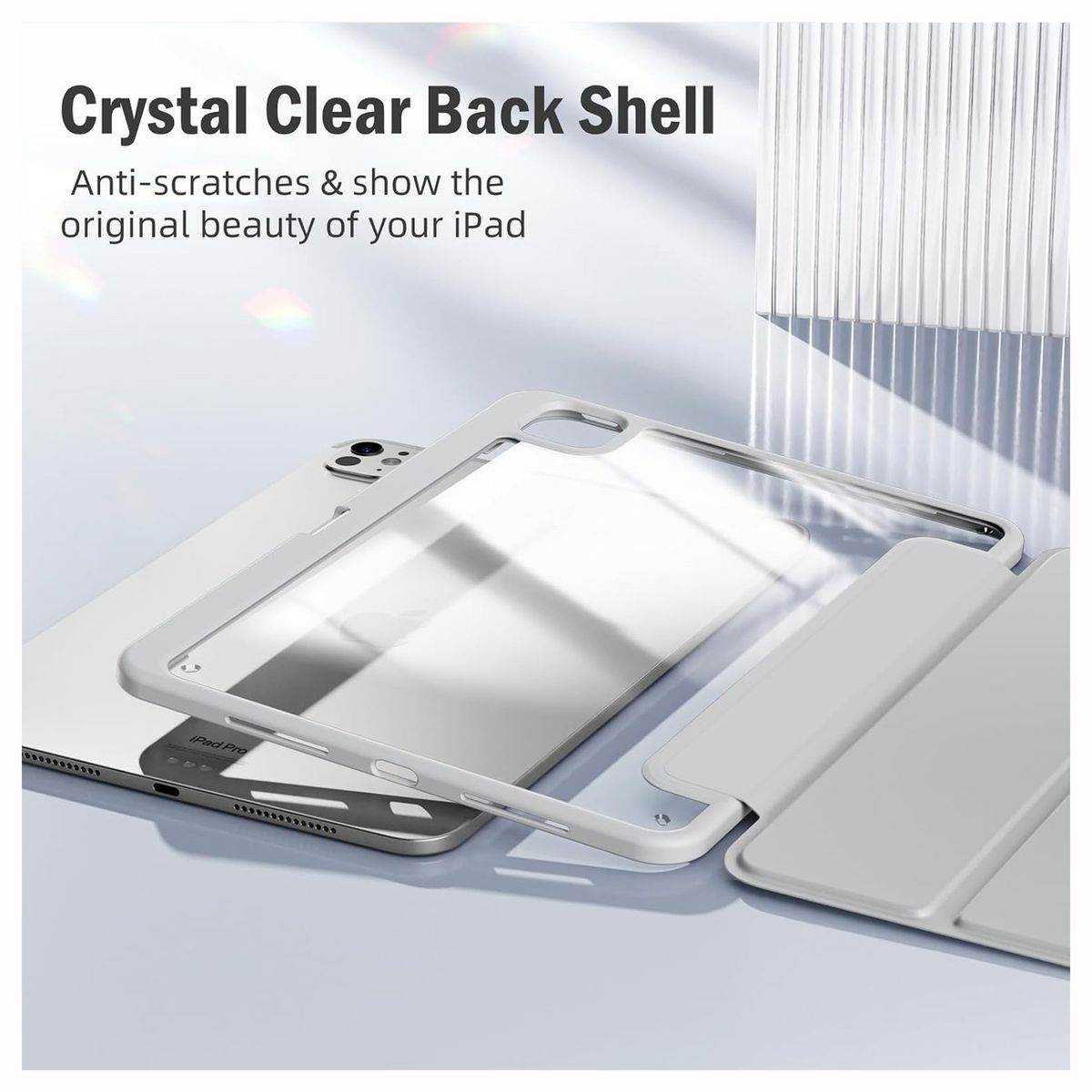 GENERICO - Funda Case Híbrido para iPad Pro 13 M4 (2024) - GRIS