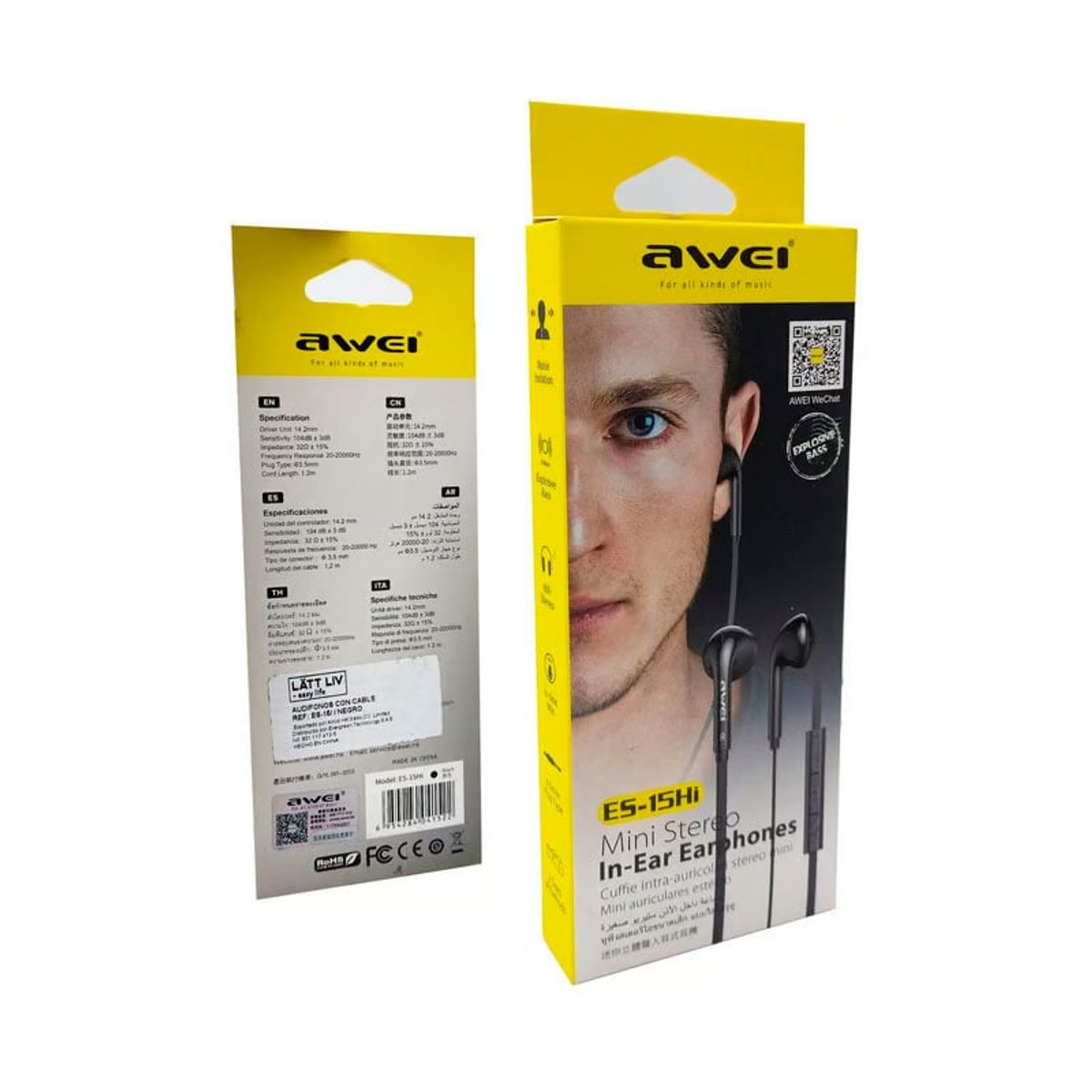 AWEI - AUDIFONOS AWEI ES-15HI NEGRO