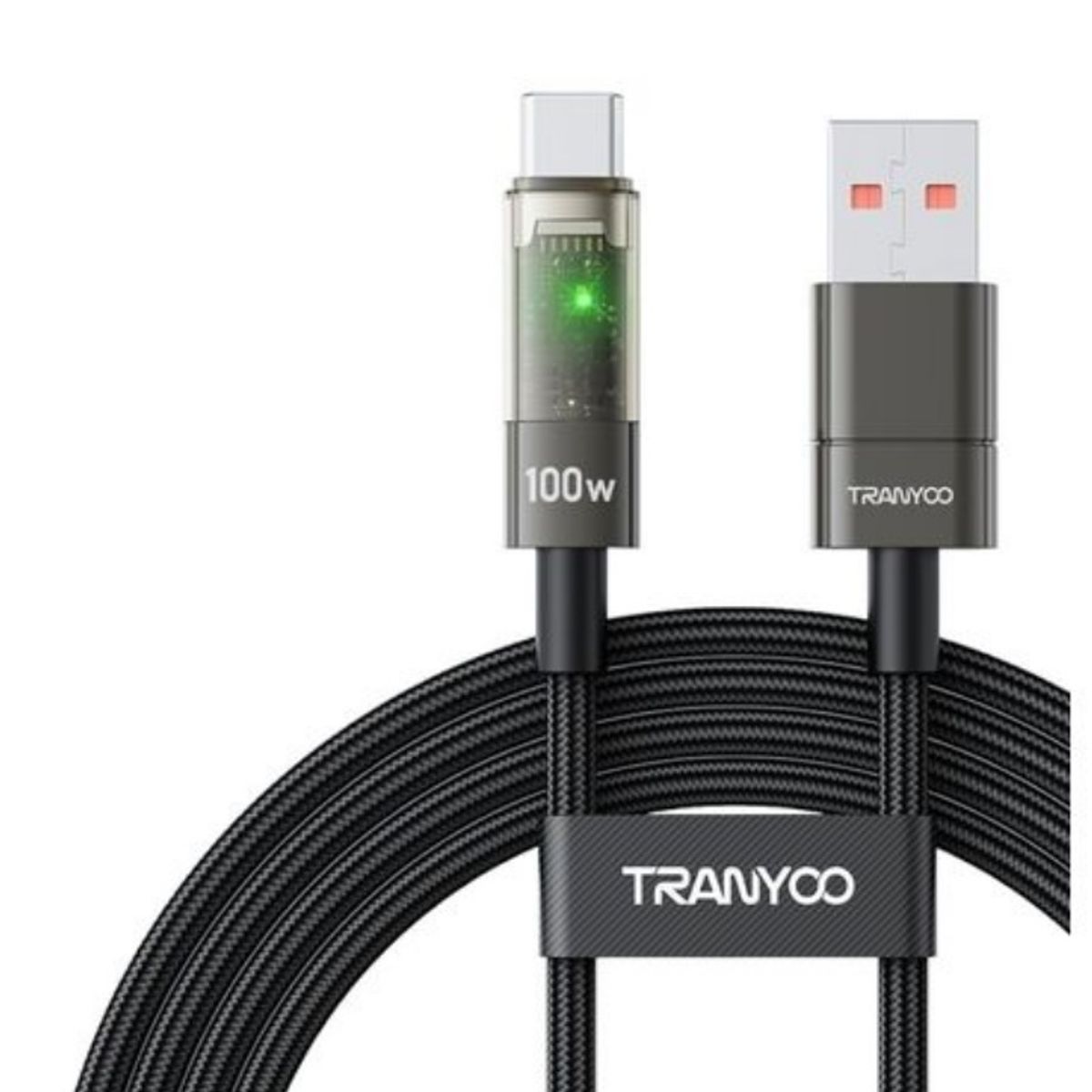 TRANYOO - Cable USB Tipo C 100w - Auto apagado Carga inteligente - Tranyoo