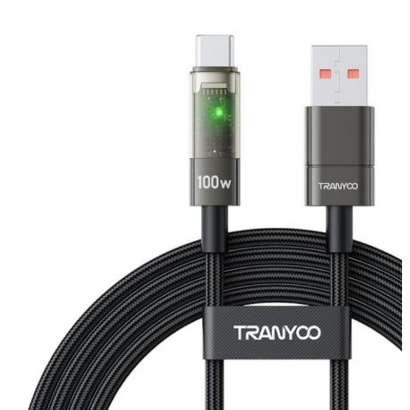 TRANYOO - Cable USB Tipo C 100w - Auto apagado Carga inteligente - Tranyoo