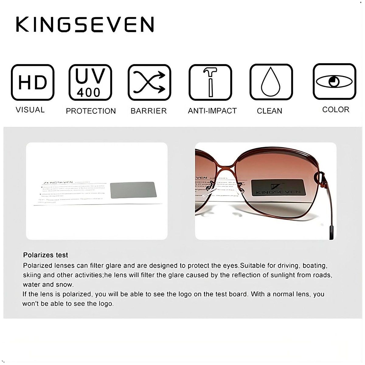 KINGSEVEN - Lentes De Sol Kingseven 7018 Gafas Polarizadas Uv400