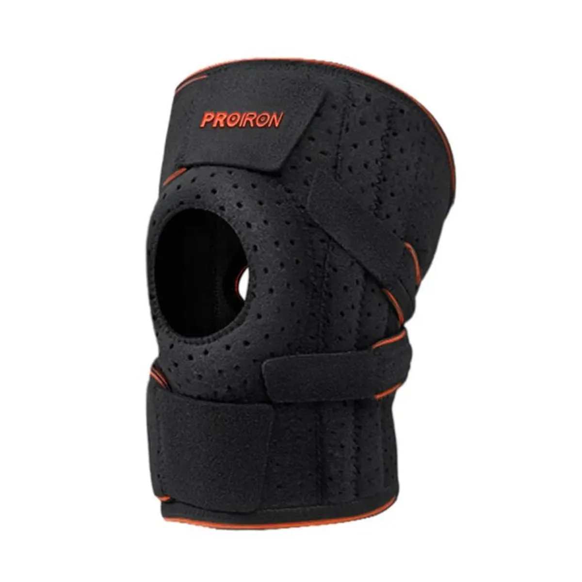 PROIRON - Rodillera de Compresión Abierta  Negra y Naranja