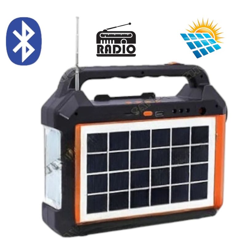 OEM - Kit Luz De Emergencia Panel Solar Parlante Bluetooth Fm Usb YX-158BT
