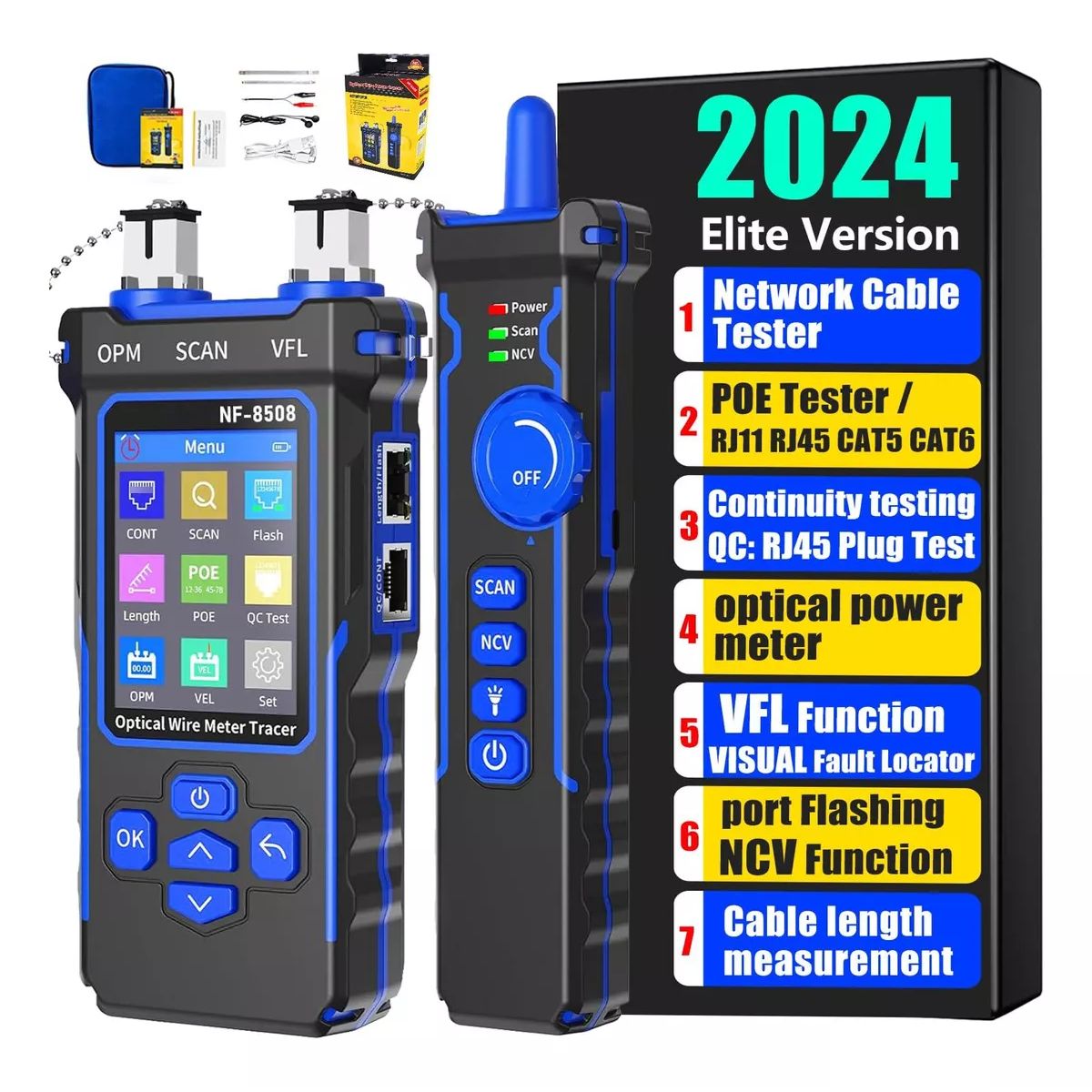 NOYAFA - Noyafa Nf-8508 Probador De Cable De Red Y Óptica