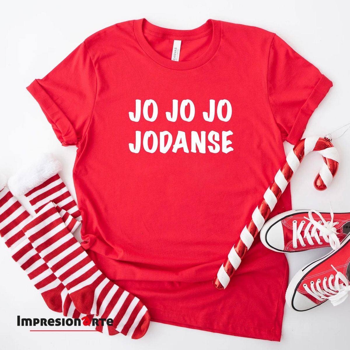 IMPRESIONARTE - Polo Feliz Navidad JO JO JO JODETE 100% algodón