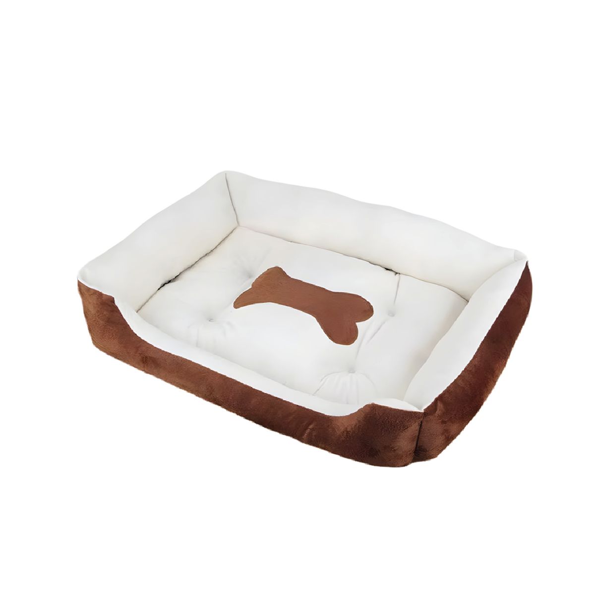 S&T - Cama Para Perros Antideslizante y Lavable Marrón - Talla XS