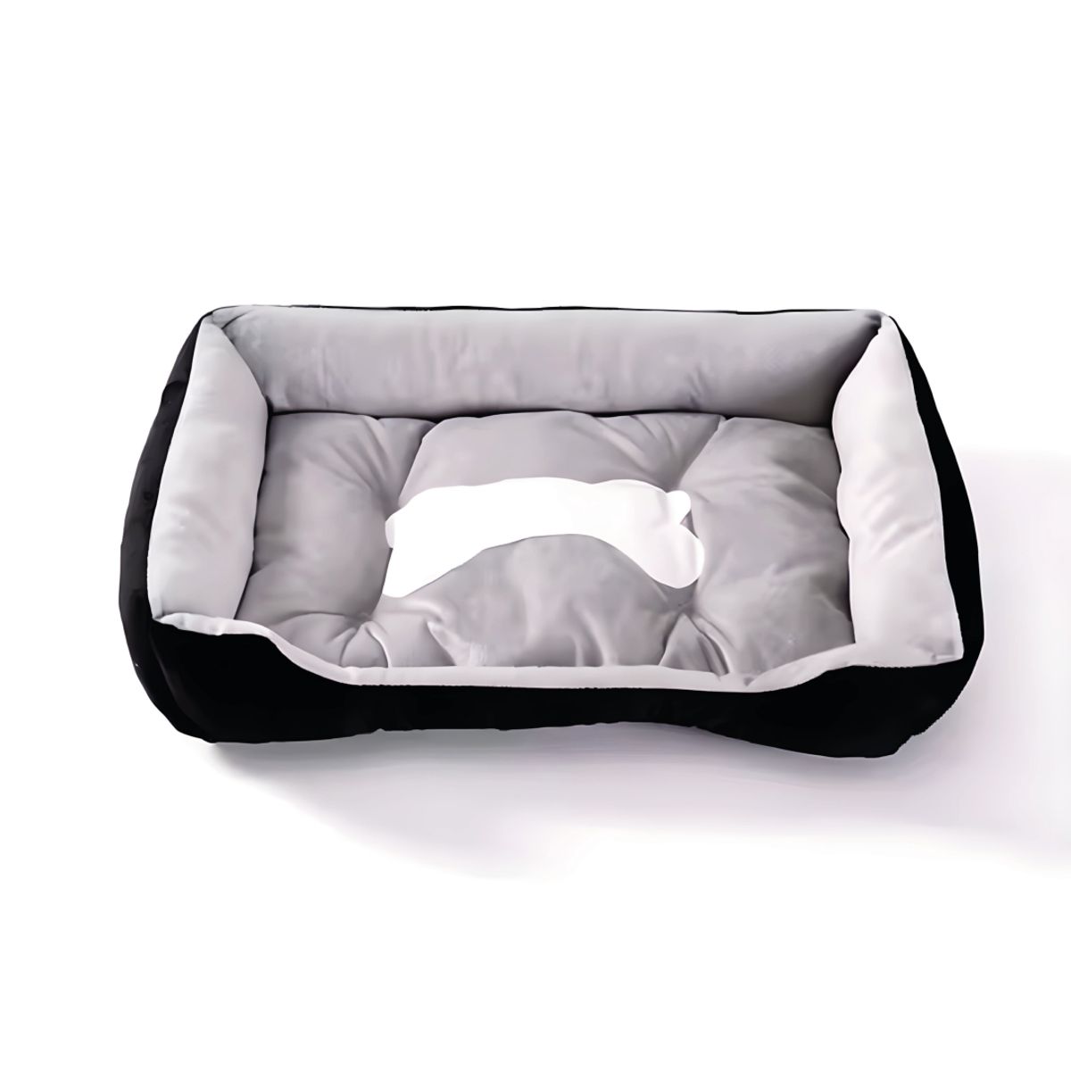 S&T - Cama Para Perros Antideslizante y Lavable Negro - Talla S