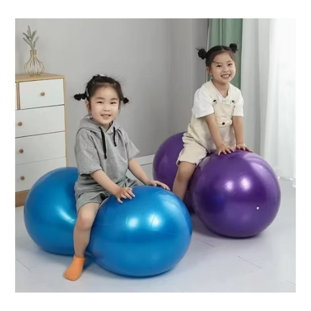 GENERICO - Pelota Yoga forma Maní Fitness Ejercicios - Morado
