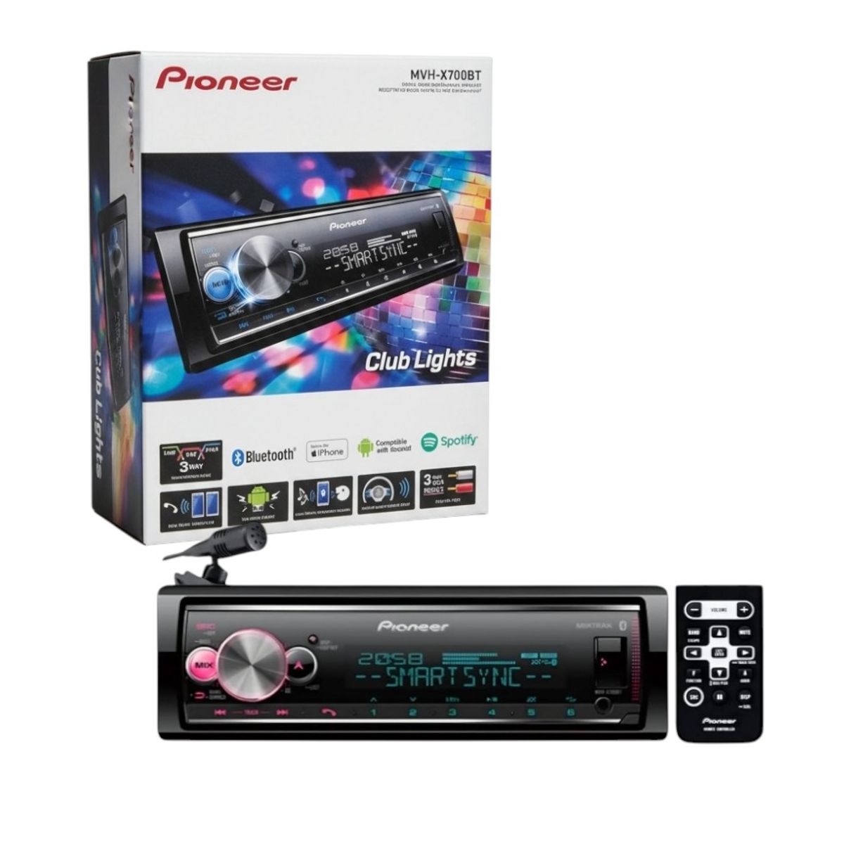 PIONEER - Autoradio Pioneer MVH-X700BT Mascara a Colores
