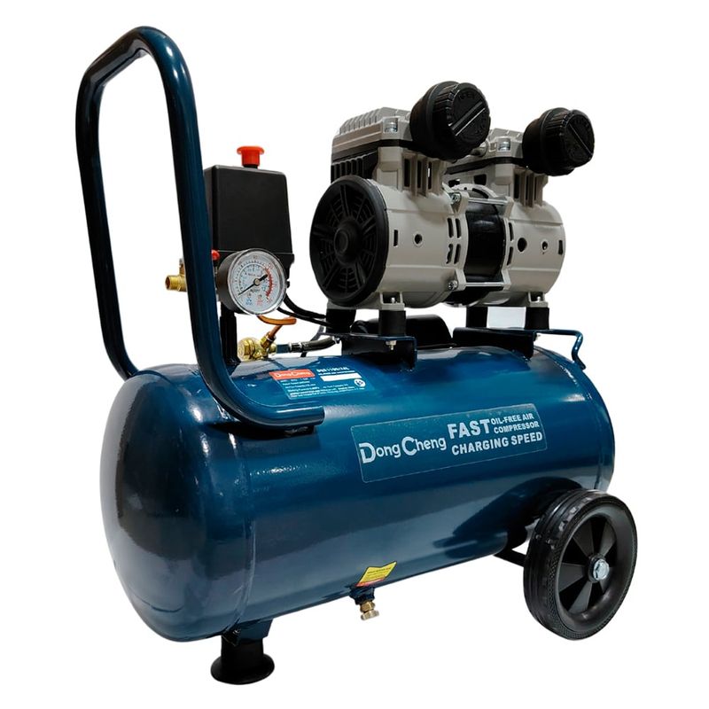 DONGCHENG - COMPRESORA SILENCIOSA INDUSTRIAL DONGCHENG DQE1100/24L 24 LITROS