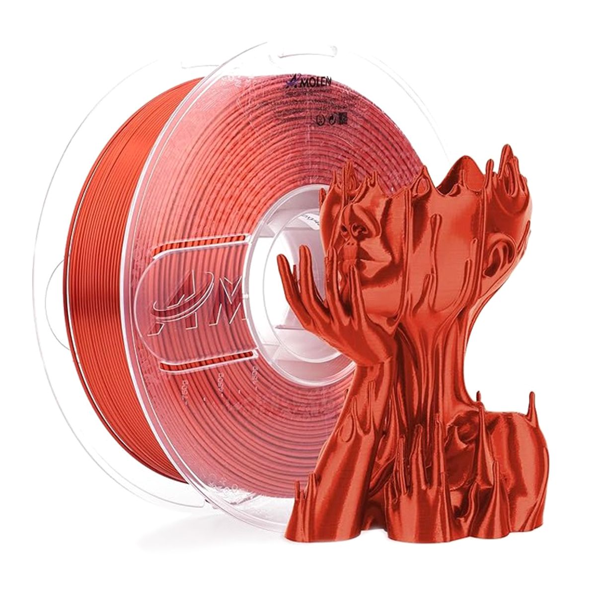 AMOLEN - Filamento Sedoso Metálico PLA para impresora 3D color Cobre