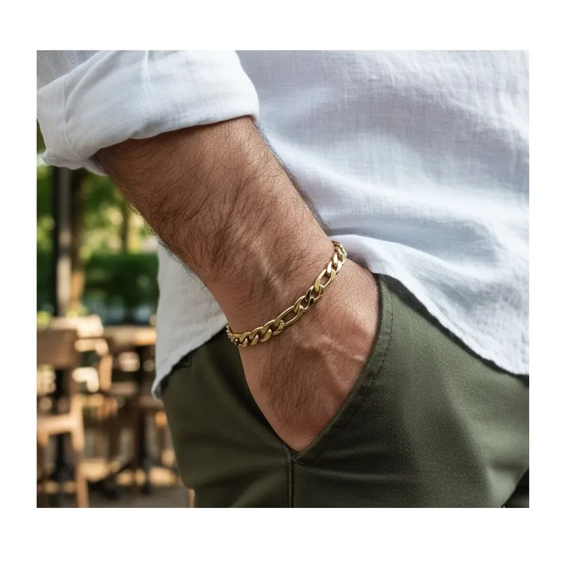 OEM - Pulsera Hombre Eslabon Tipo Cartier Acero Inoxidable 316L