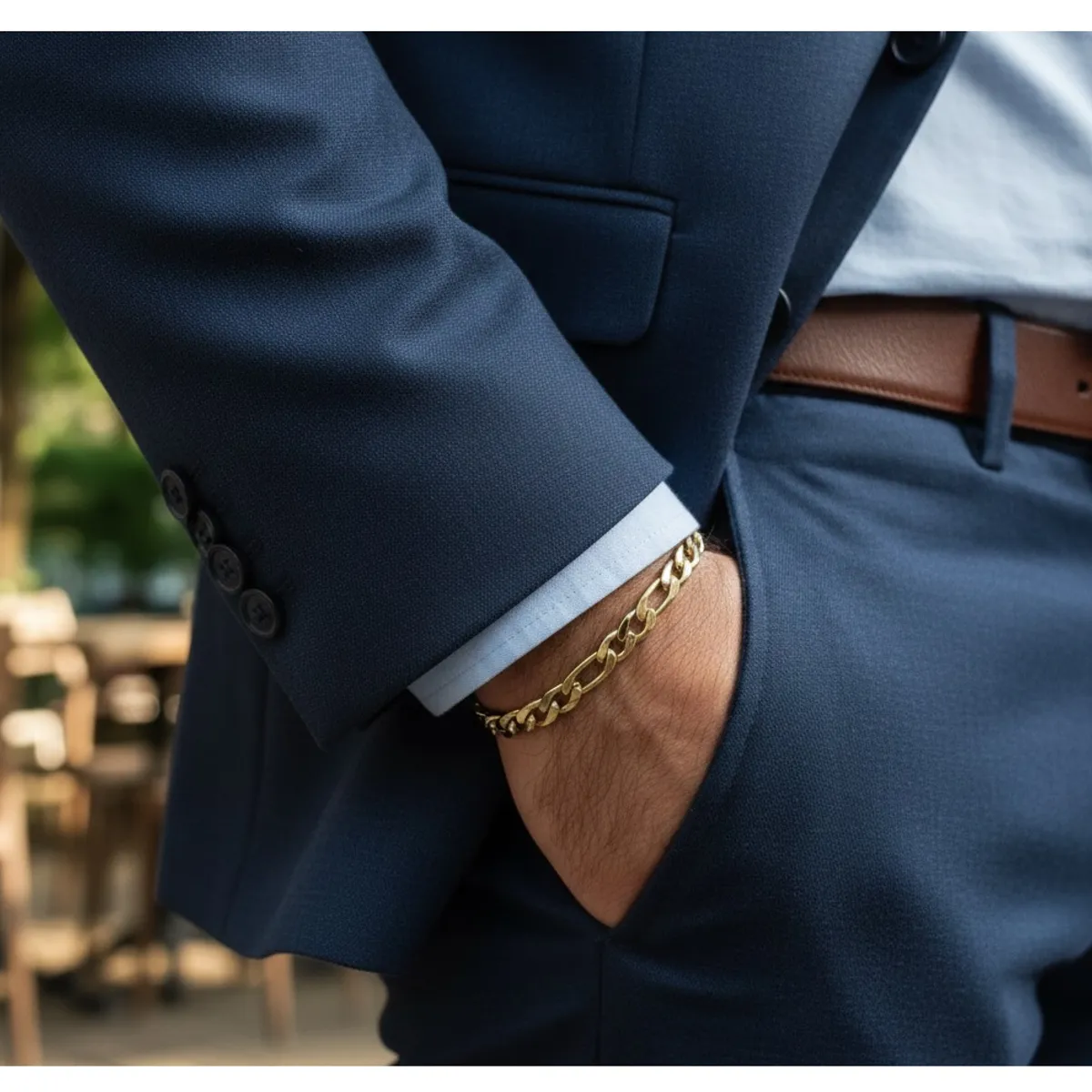 OEM - Pulsera Hombre Eslabon Tipo Cartier Acero Inoxidable 316L