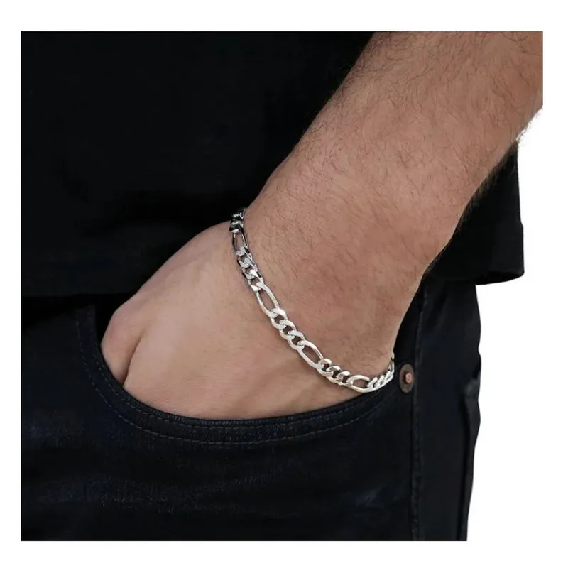OEM - Pulsera Hombre Eslabon Tipo Cartier Acero Inoxidable 316L