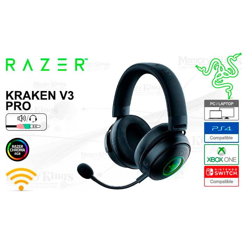 AURICULAR Gaming RAZER KRAKEN V3 PRO THX BLACK Wireless RAZER ...