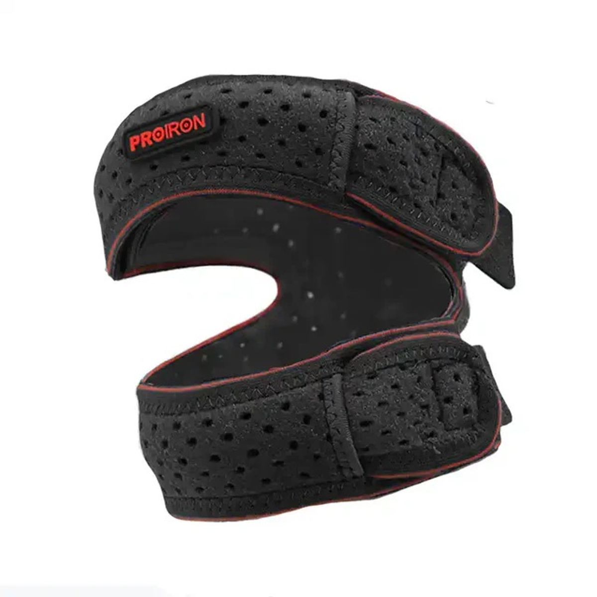 PROIRON - Rodillera Rotuliana Patelar Negro con Naranja