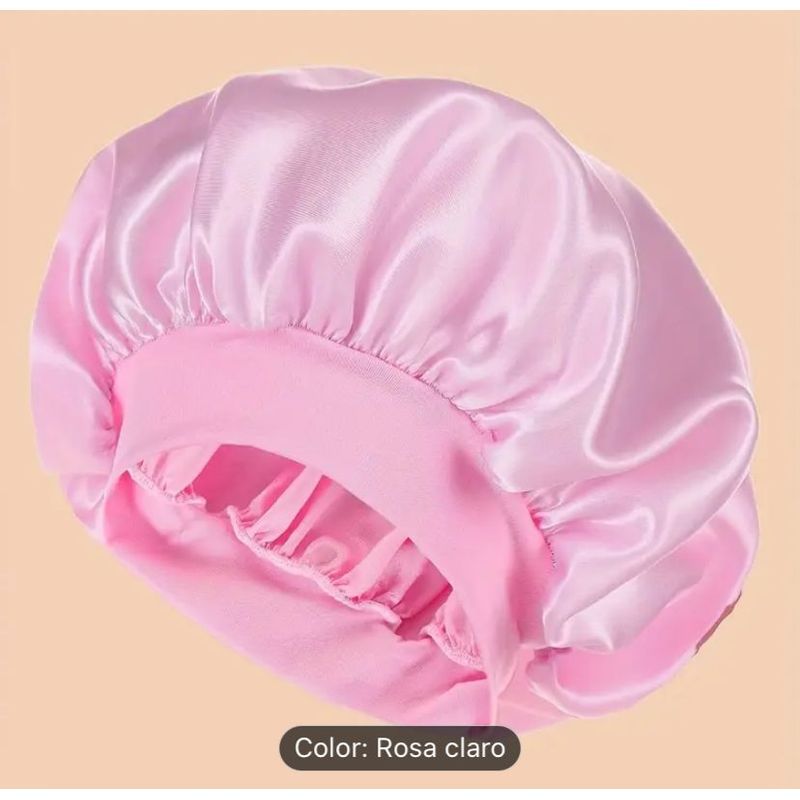 MORITA BAG STORE - GORRO SATIN PARA DORMIR CABELLO LISO Y RIZADO EVITA ENREDOS ROSADO
