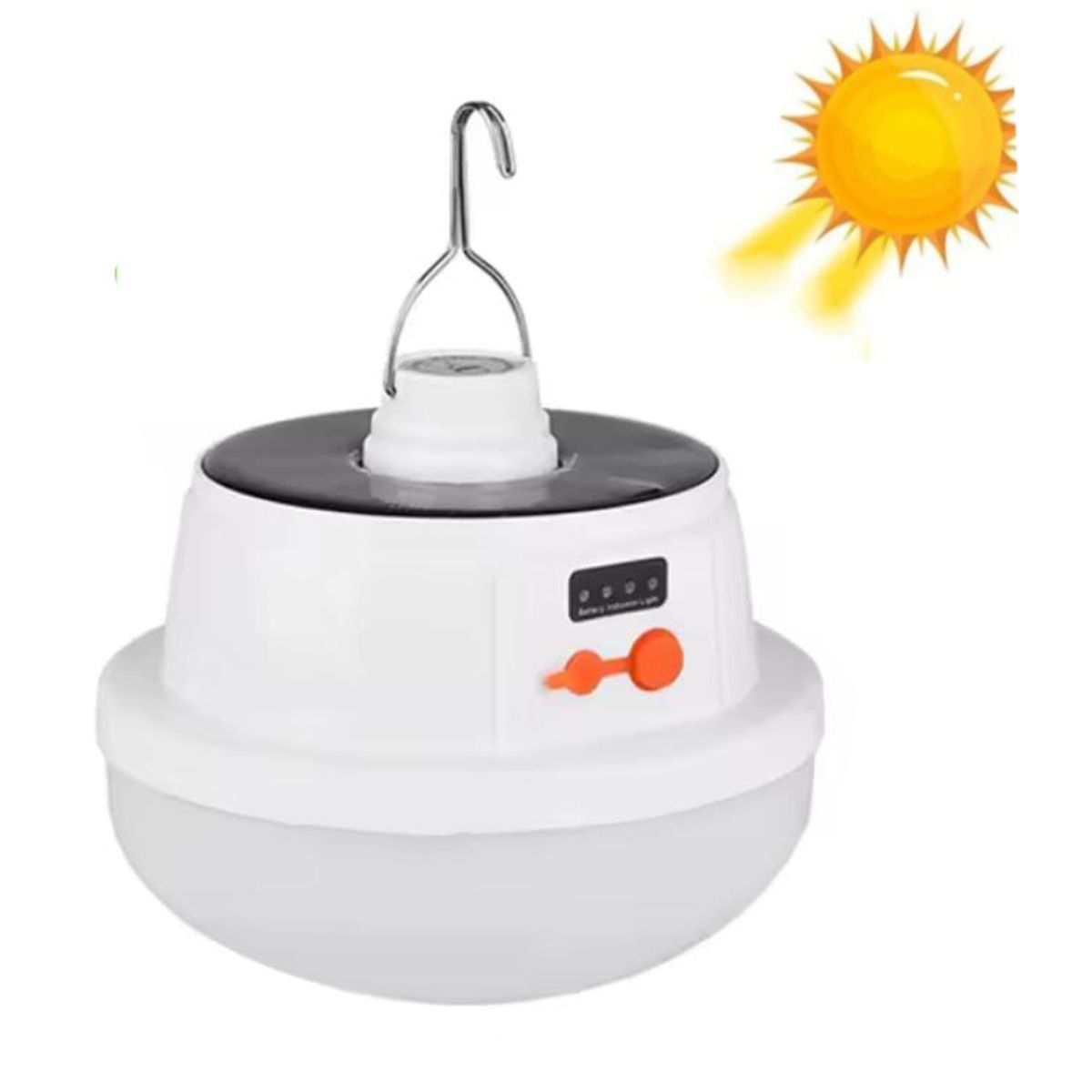 GENERICO - Foco Lampara Recargable con Panel Solar Luz LED Portatil