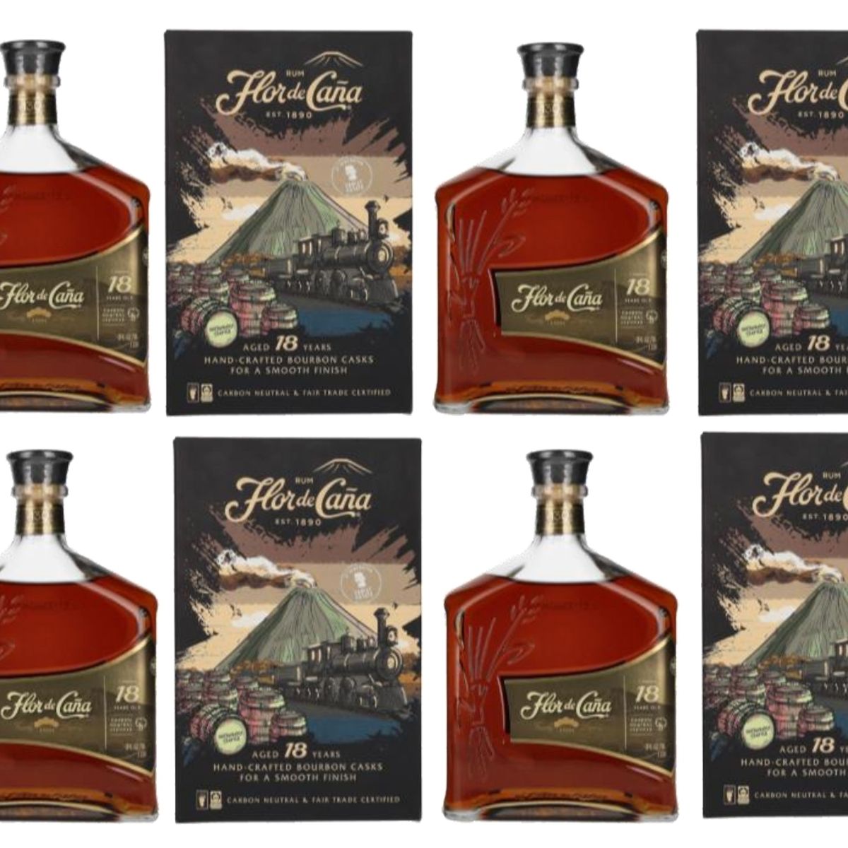 FLOR DE CAÑA - Ron Flor de Caña 18 años 750ml - 6 UND