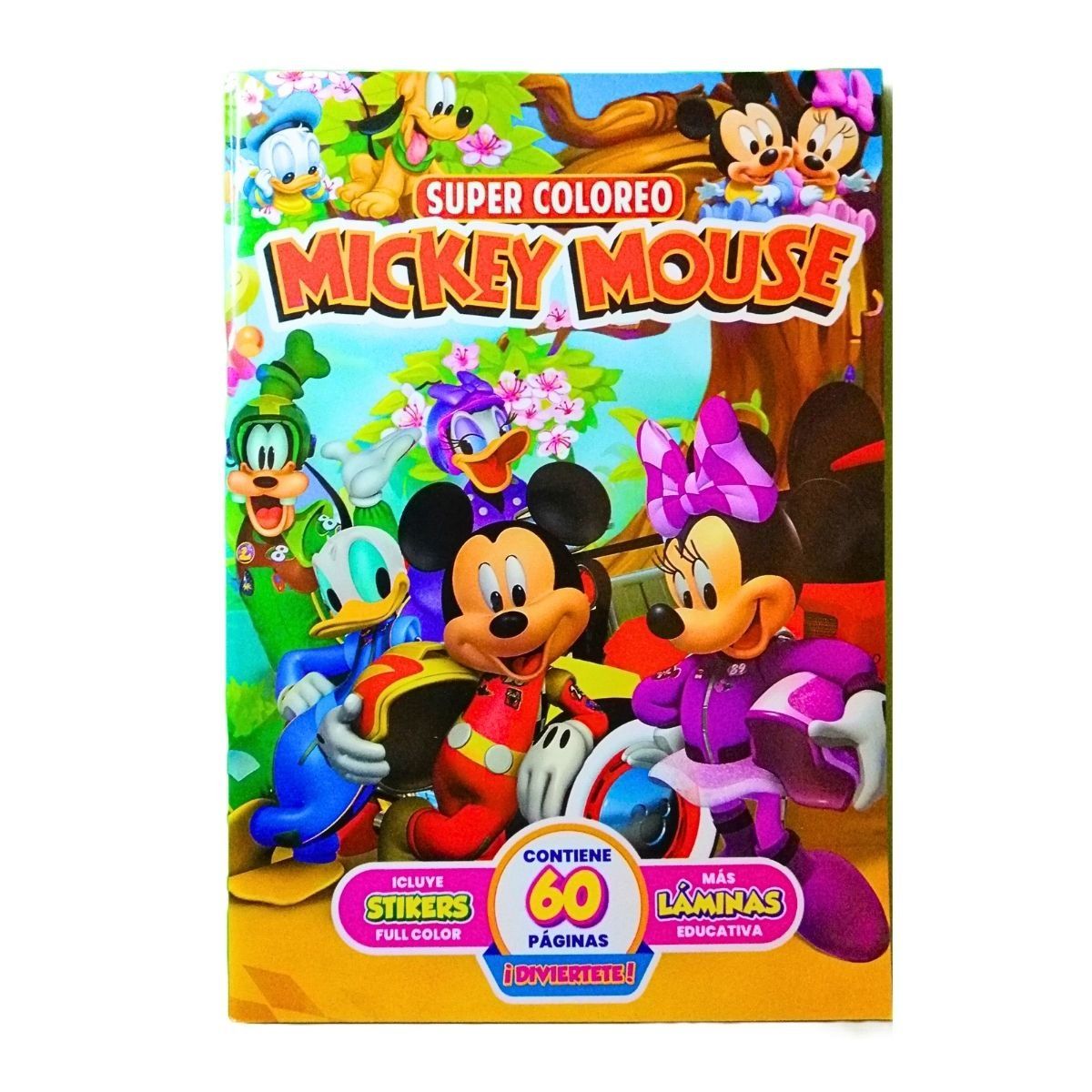 MICKEY MOUSE - Libro para colorear - Mickey Mouse con 56 stickers incluidos