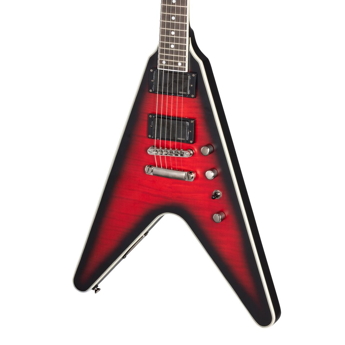 EPIPHONE - Flying V Dave Mustaine Prophecy - Aged Dark Red Burst