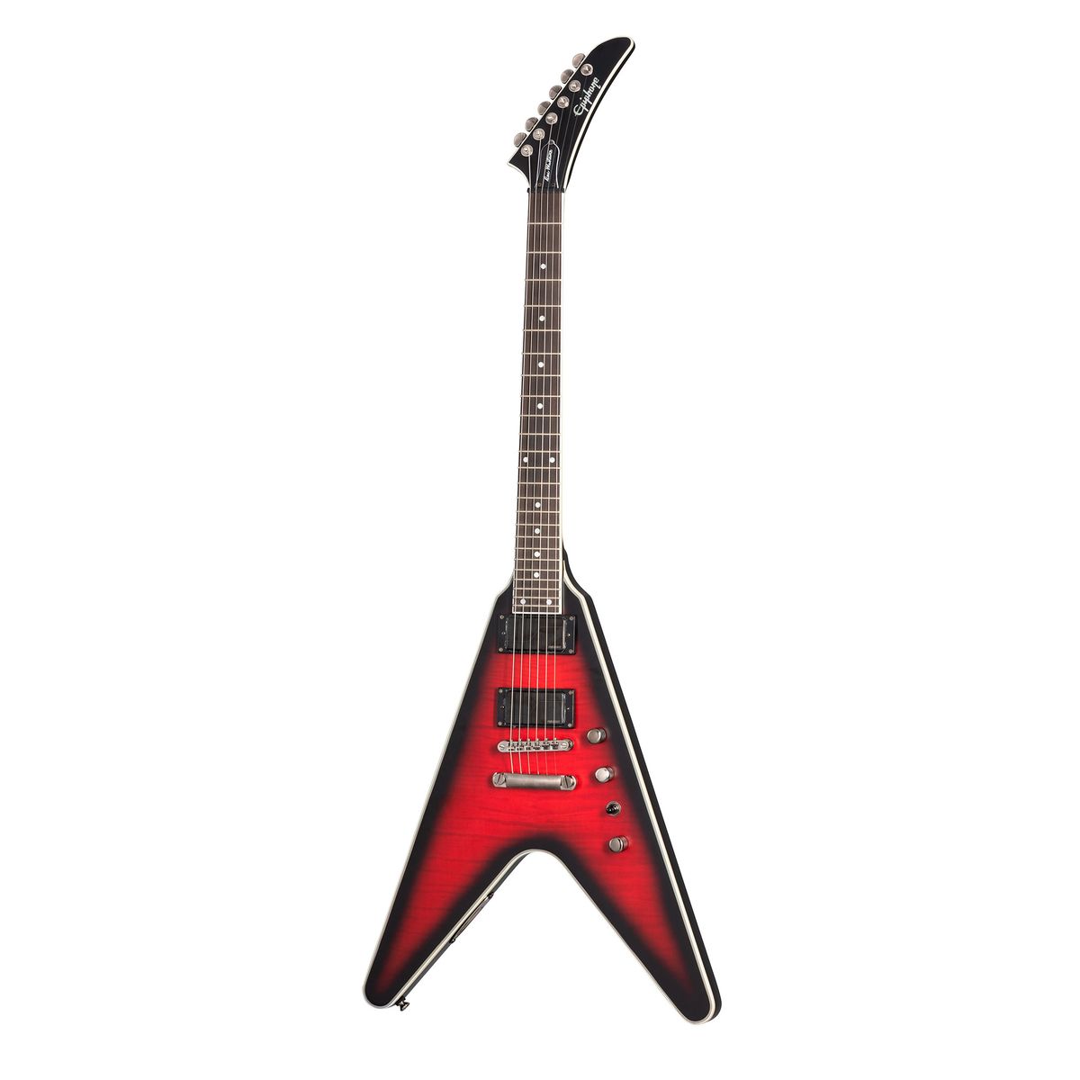 EPIPHONE - Flying V Dave Mustaine Prophecy - Aged Dark Red Burst