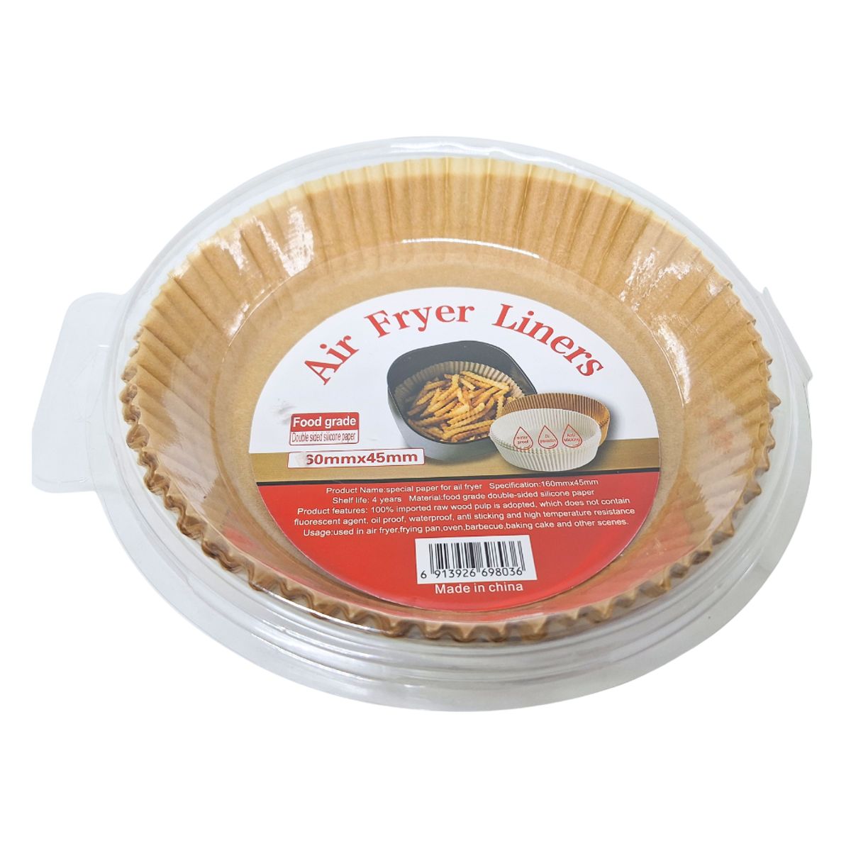 GENERICO - Bandeja de papel para Freidora de Aire Resistente y Practico - 100 Und