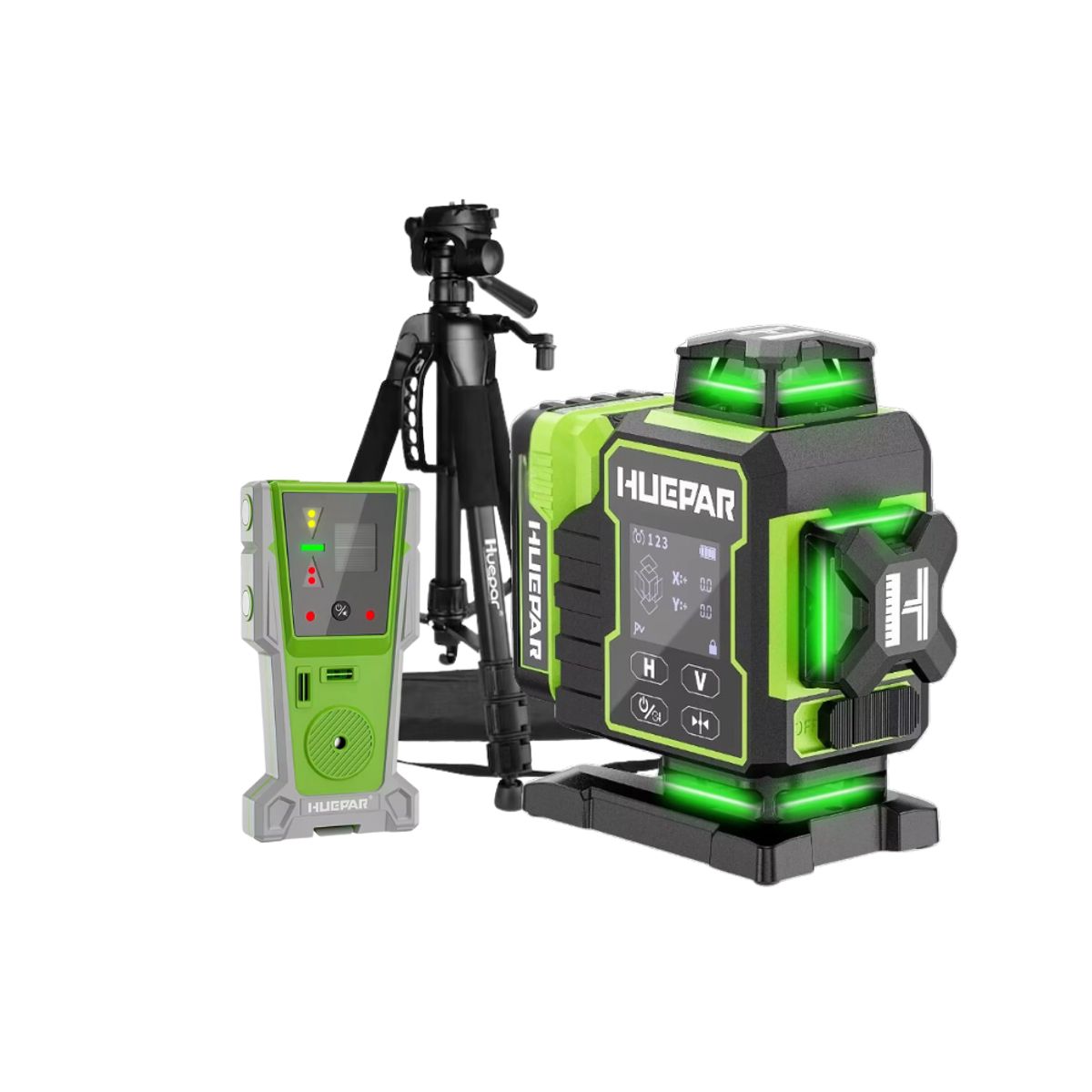 HUEPAR - Combo Completo Nivel laser verde Huepar 2024 W04CG 16 líneas