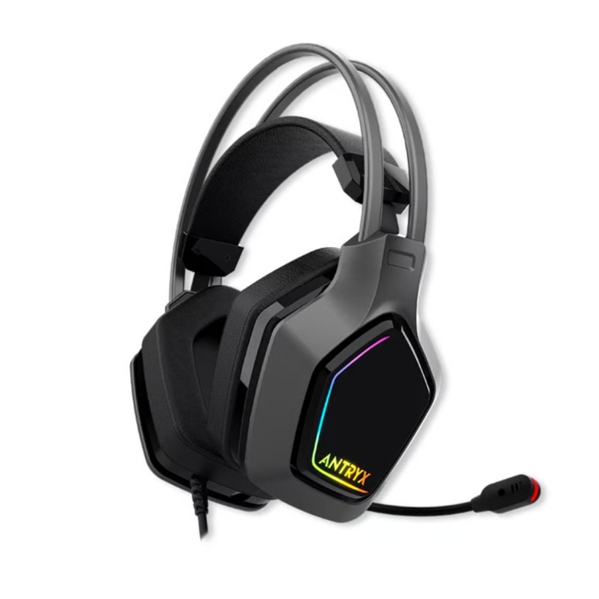 ANTRYX - AUDIFONO GAMER ENIGMA SE GRAY 7.1 VIRTUAL SURROUND RGB