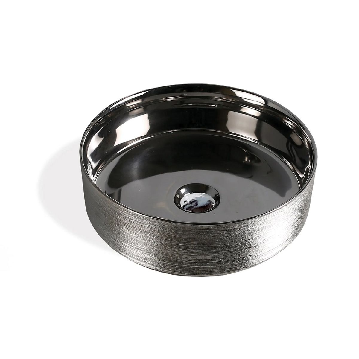 FRATELLI - BOWL  OVALIN DE LOZA CRICULAR PLATEADO  223-P