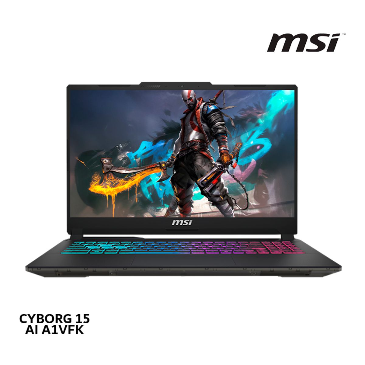 MSI - MSI Core Ultra 7-155H-Cyborg 15 AI A1VFK Gaming, 16Gb Ram,512Gb SSD, RTX 4060 8GB, Win11-15K211-210