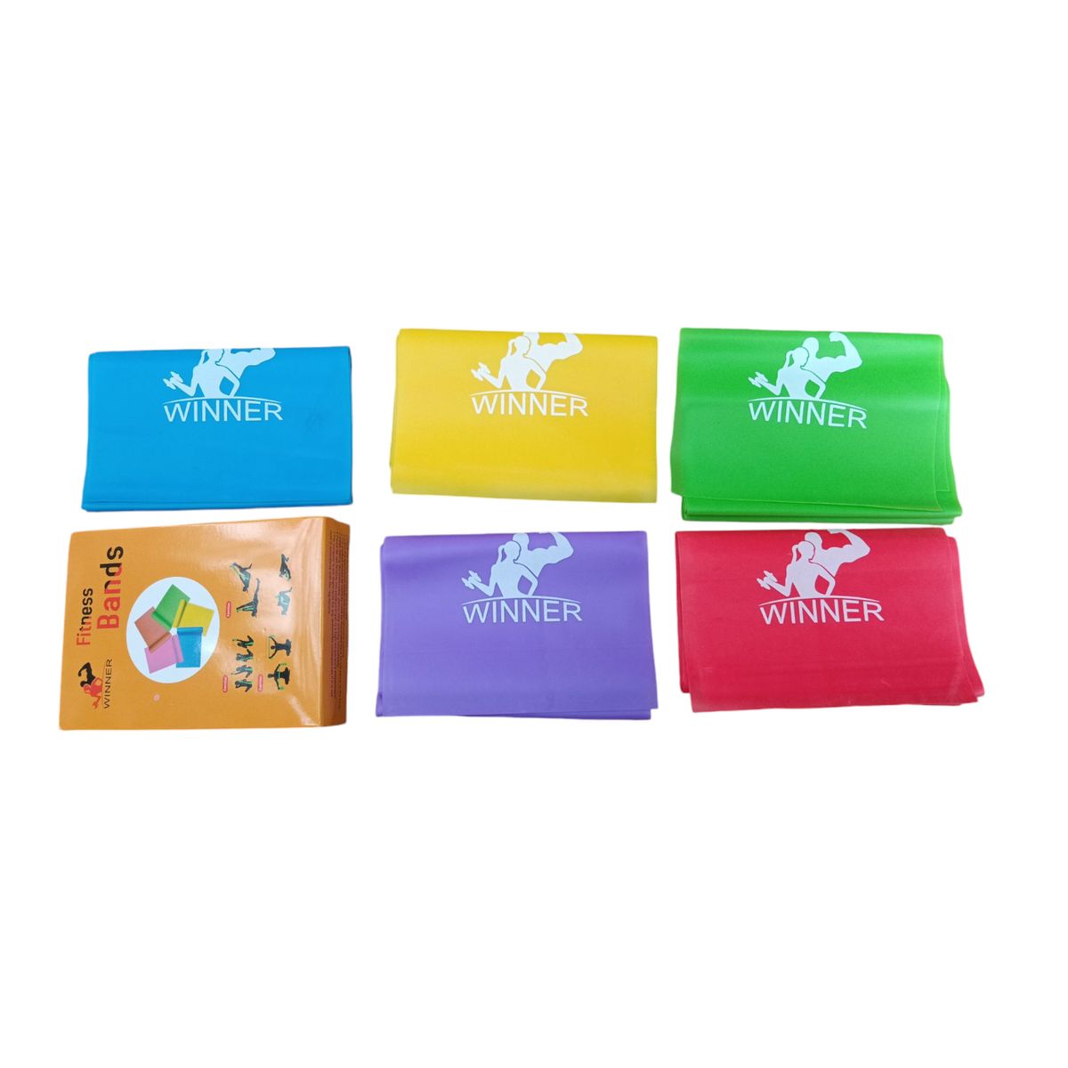 WINNER - Bandas Ligas Elasticas Abiertas Pilates Set 5 Niveles