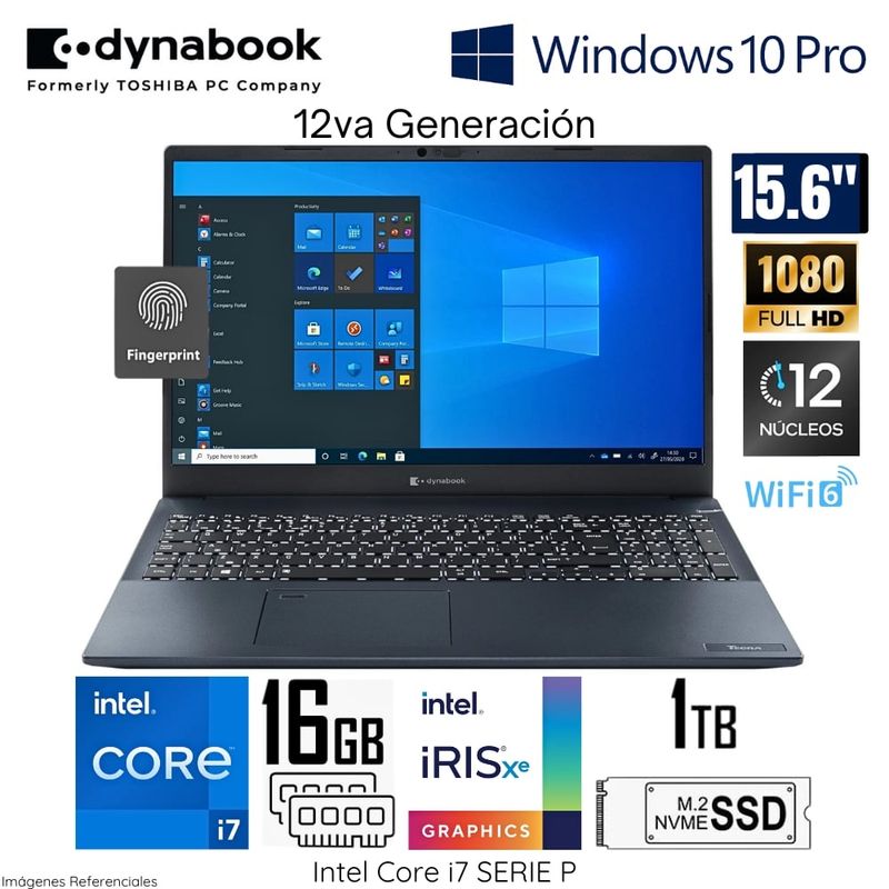 DYNABOOK - Laptop Dynabook Tecra A 50K Intel Corei7-1260P 16GB RAM 1TB SSD PML20U139011 Win 10 Pro