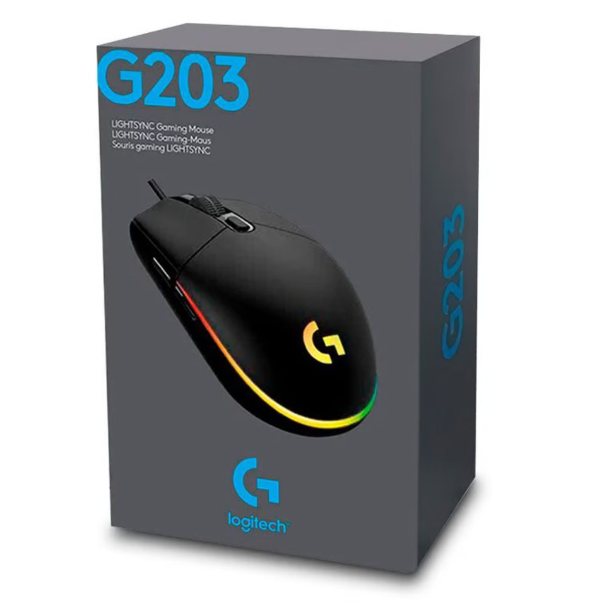 LOGITECH - MOUSE GAMING LOGITECH G203 LIGHTSYNC RGB BLACK