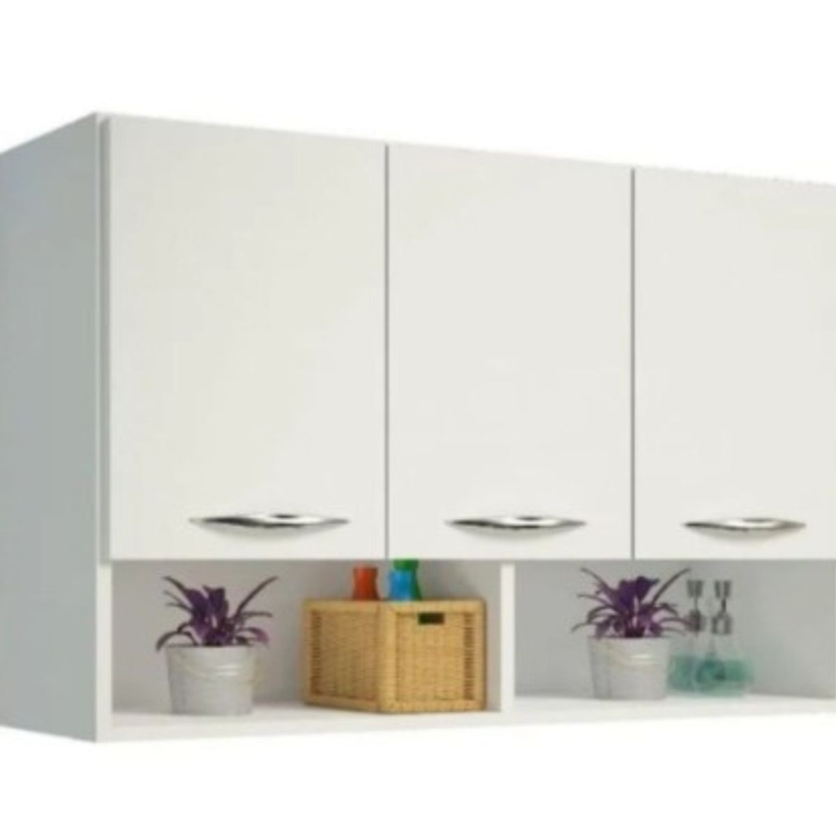 NACION MUEBLES - ALACENA MODERNA BLANCA NM