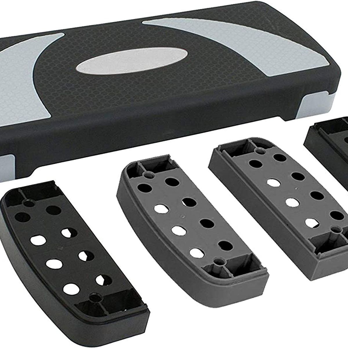 WINNER - Step Grande Importado Aerobic Step Regulable 3 Niveles PLOMO