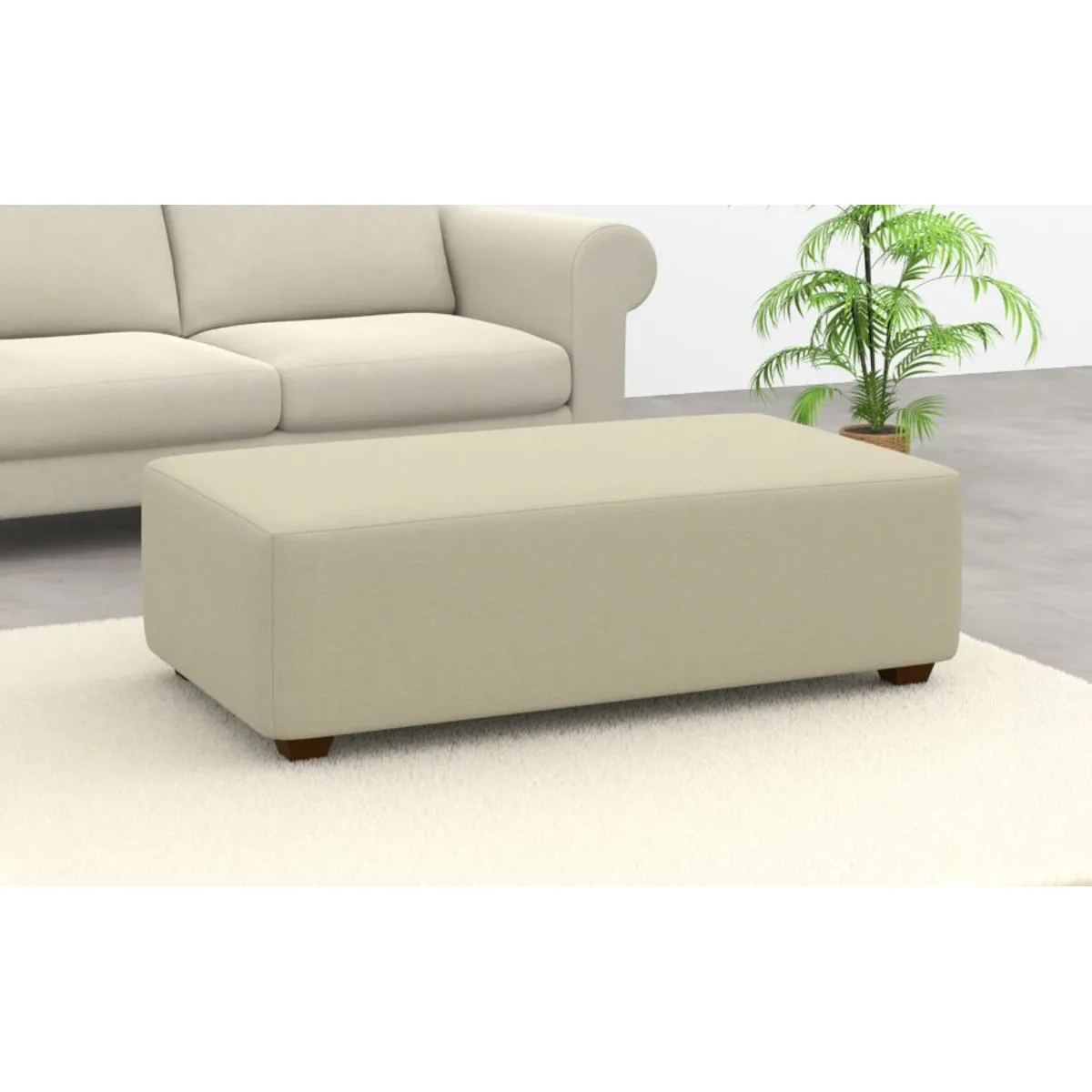 ARTSOFA - Banqueta Footsool Beige oscuro