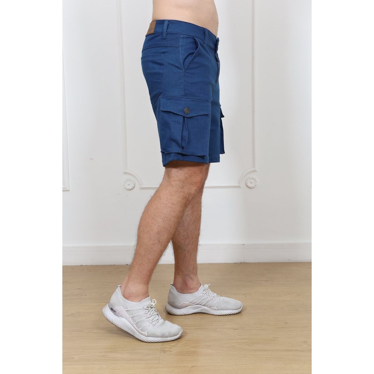 J JERAOUS - BERMUDA JERAOUS JEANS RELAX CARGO Azul