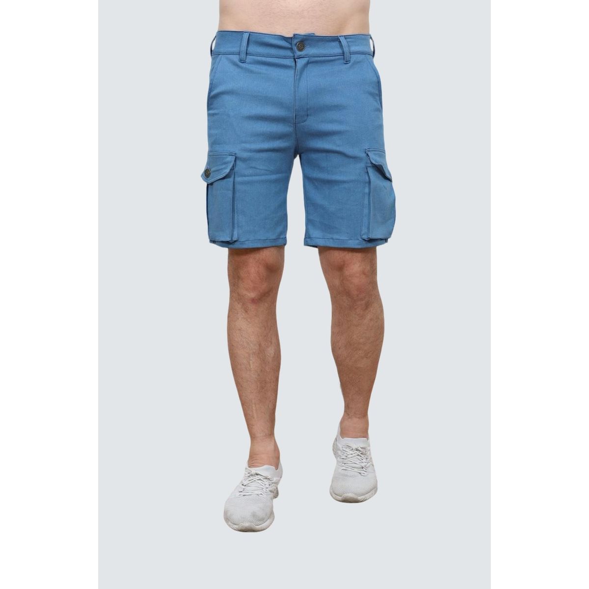 J JERAOUS - BERMUDA JERAOUS JEANS RELAX CARGO Celeste