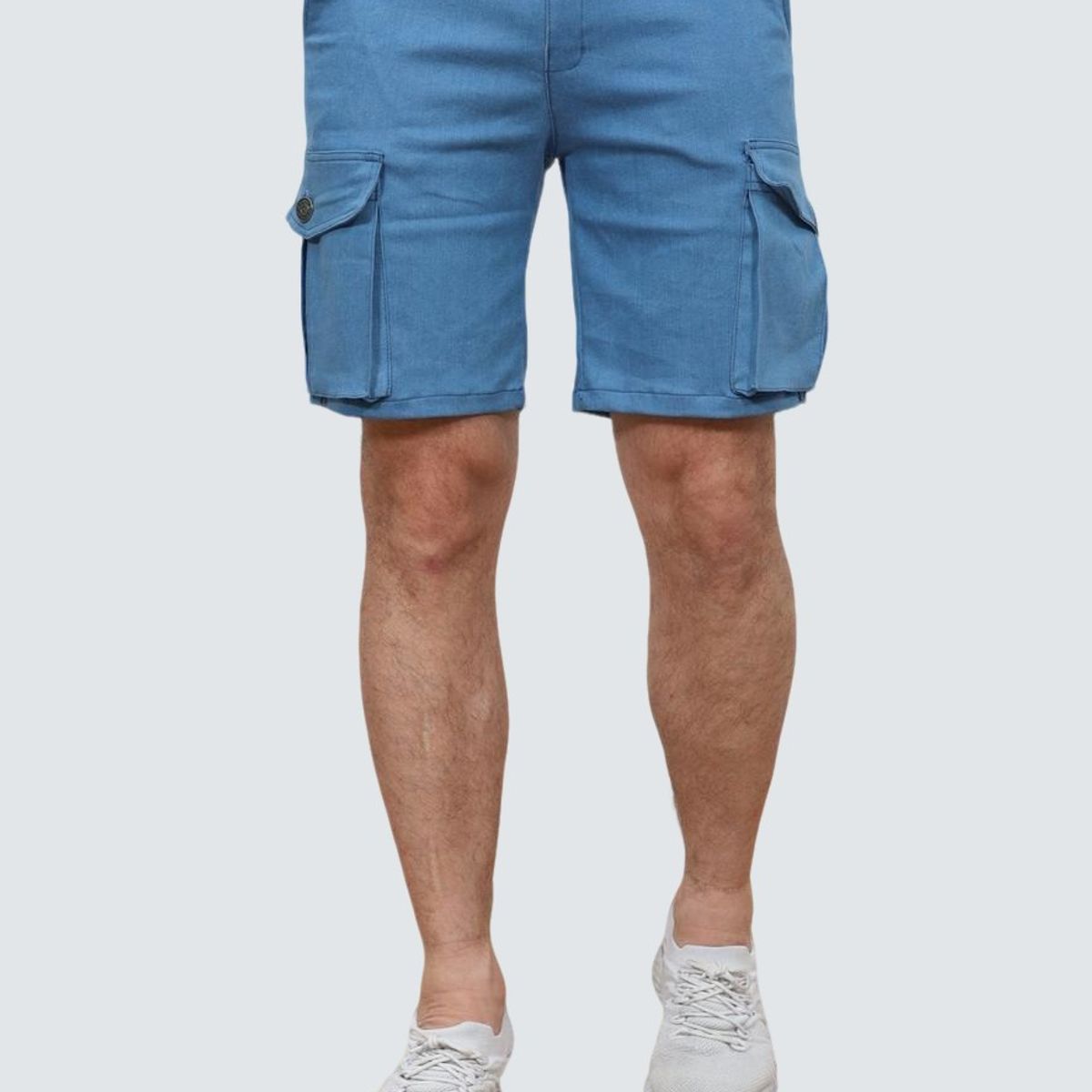 J JERAOUS - BERMUDA JERAOUS JEANS RELAX CARGO Celeste