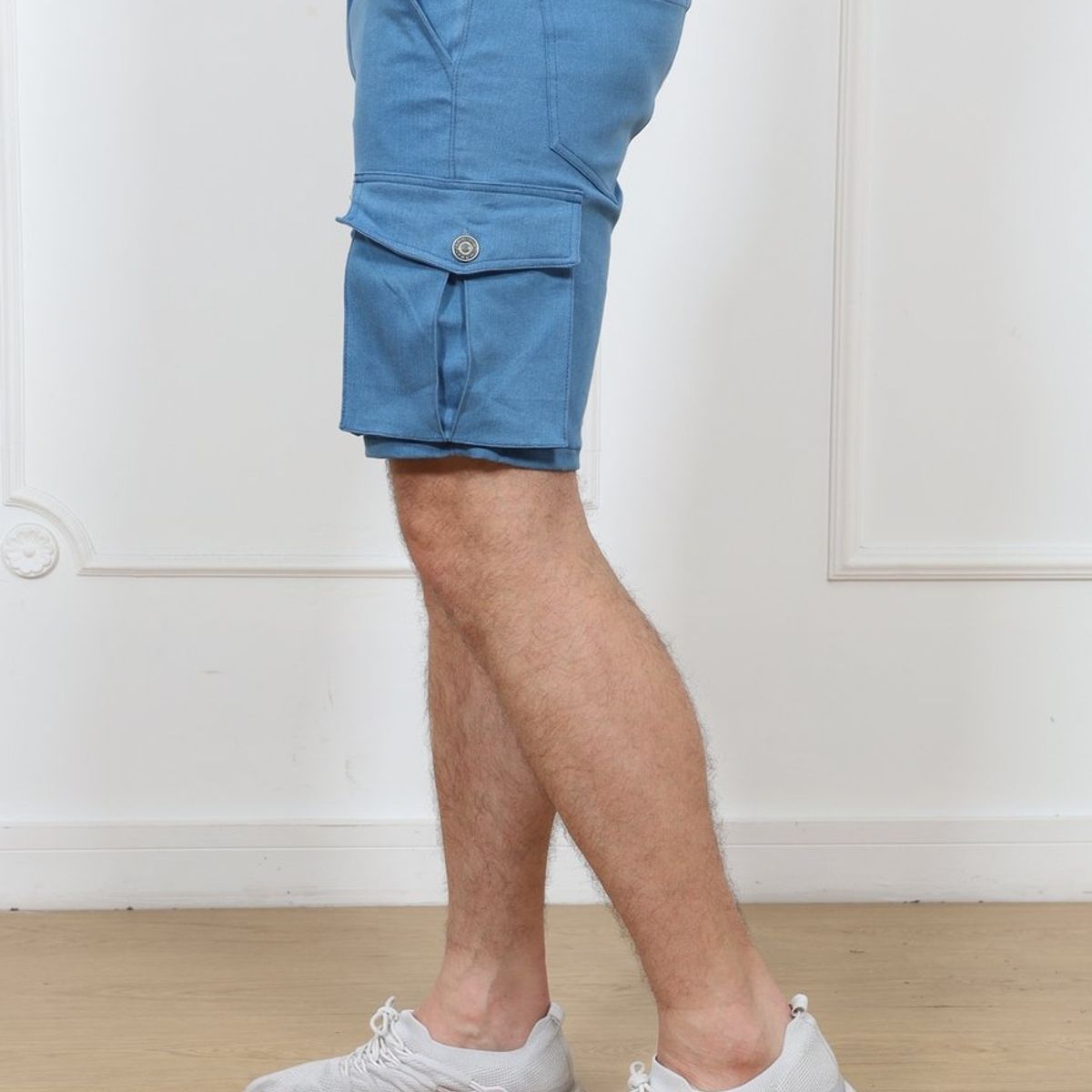 J JERAOUS - BERMUDA JERAOUS JEANS RELAX CARGO Celeste