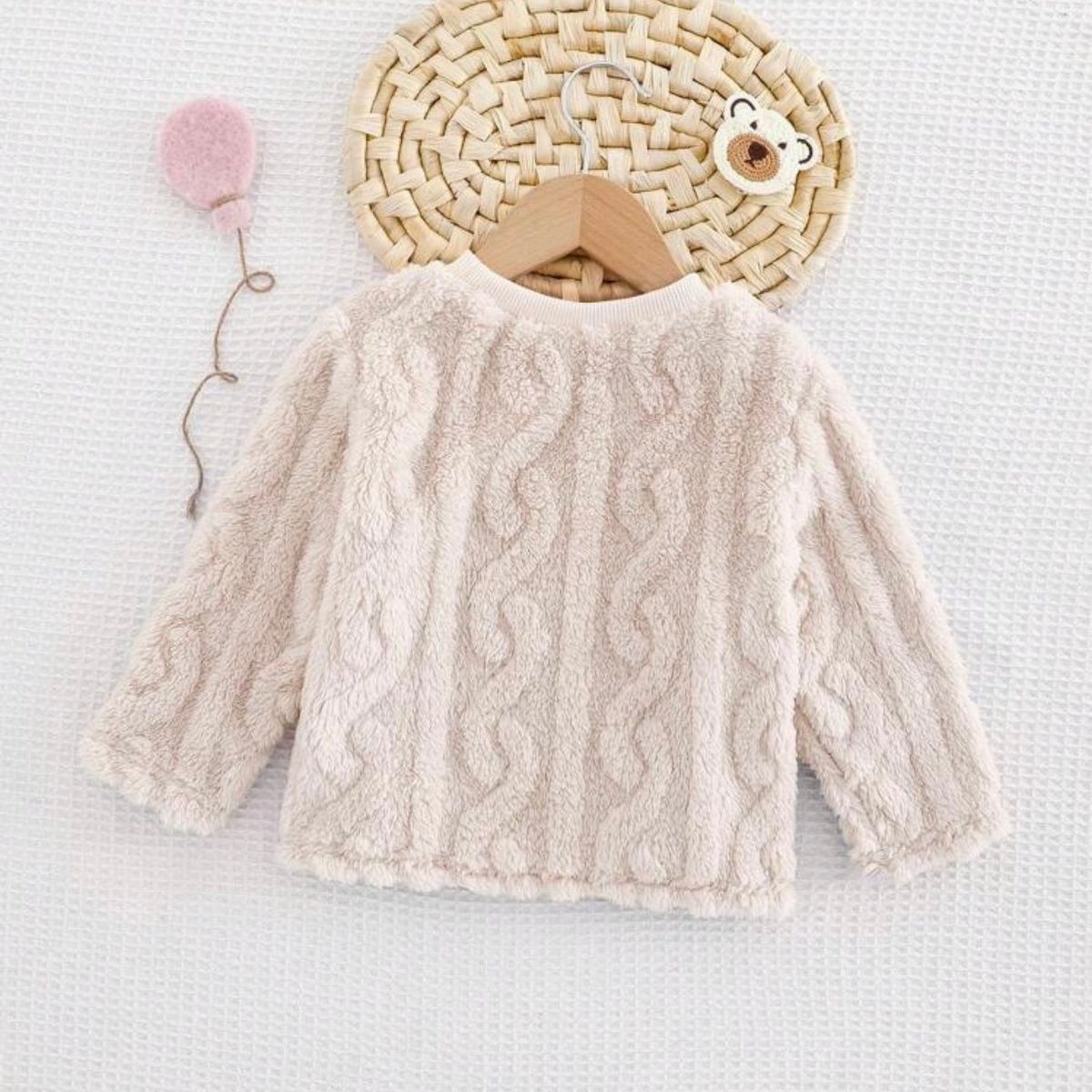 GENERICO - Cozy Pixies Sudadera de felpa con estampado de oso de peluche