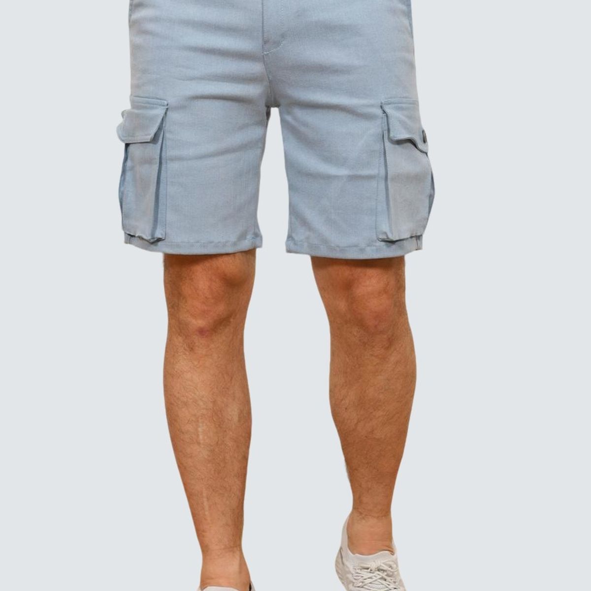 J JERAOUS - BERMUDA JERAOUS JEANS RELAX CARGO Celeste Claro