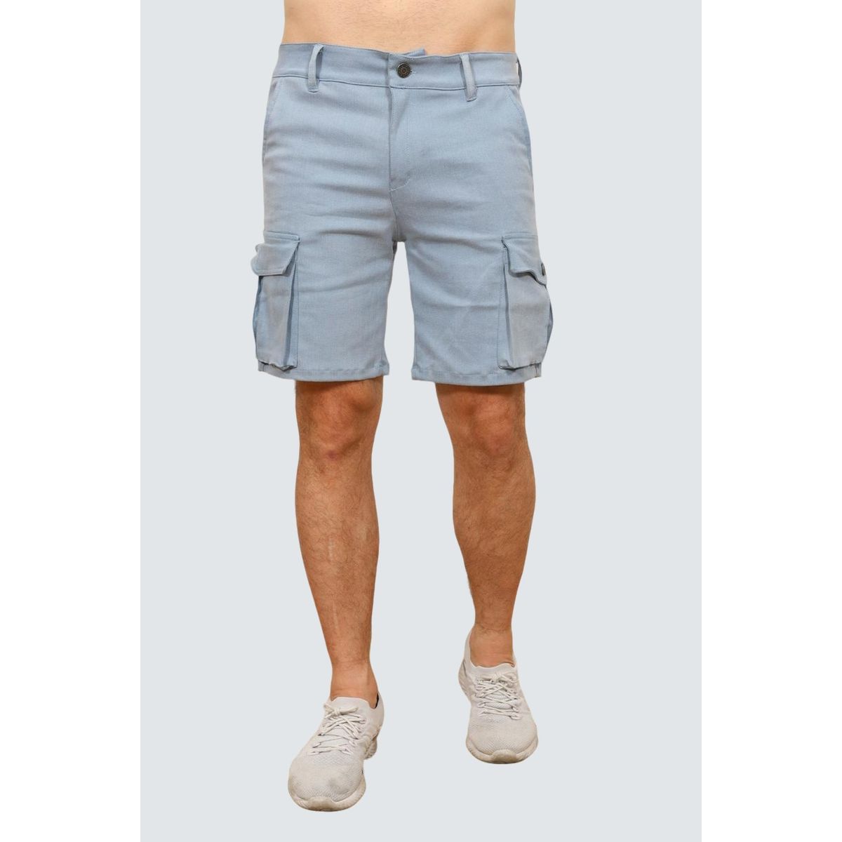 J JERAOUS - BERMUDA JERAOUS JEANS RELAX CARGO Celeste Claro
