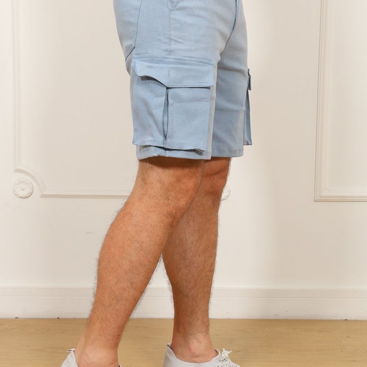 J JERAOUS - BERMUDA JERAOUS JEANS RELAX CARGO Celeste Claro