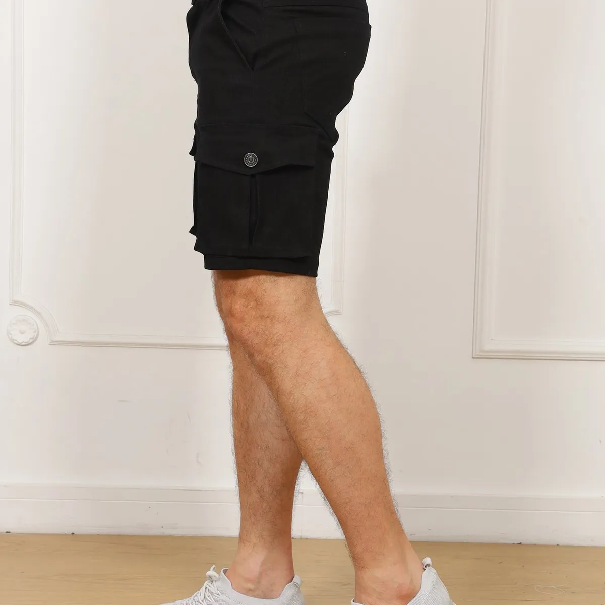 J JERAOUS - BERMUDA JERAOUS JEANS RELAX CARGO Negro