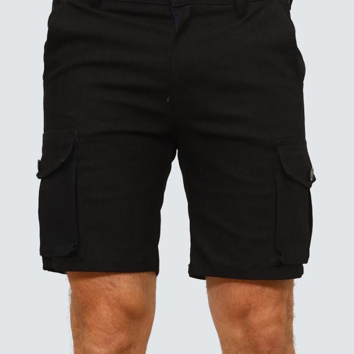 J JERAOUS - BERMUDA JERAOUS JEANS RELAX CARGO Negro